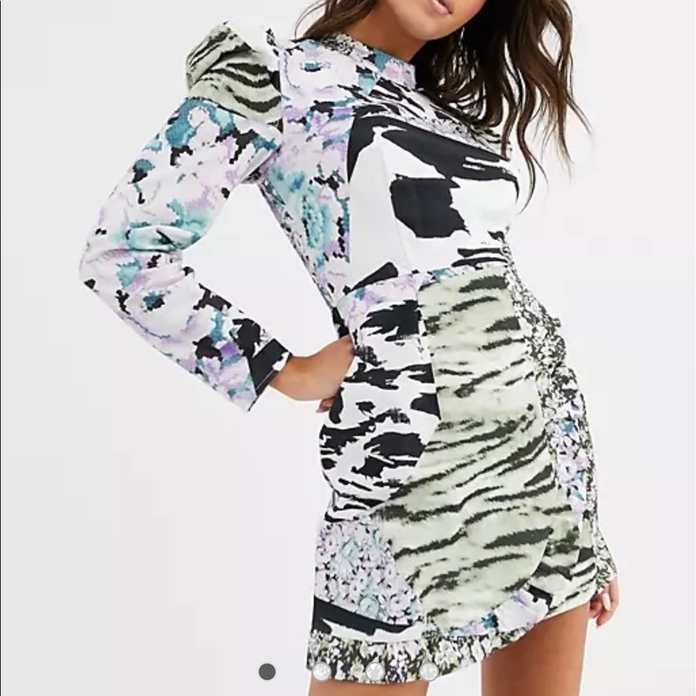 ASOS Mixed print mini dress